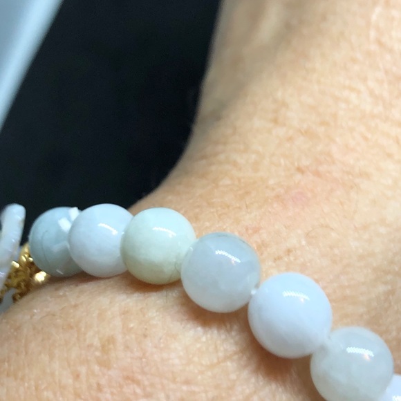 Natural Jade Agate Beads Bracelet - Picture 8 of 13